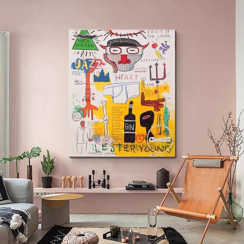 Modern Idea Design Hand Drawing Picture No Framed Restaurant Decoration Artwork Figure Textured Abstract Paintings Art Wall